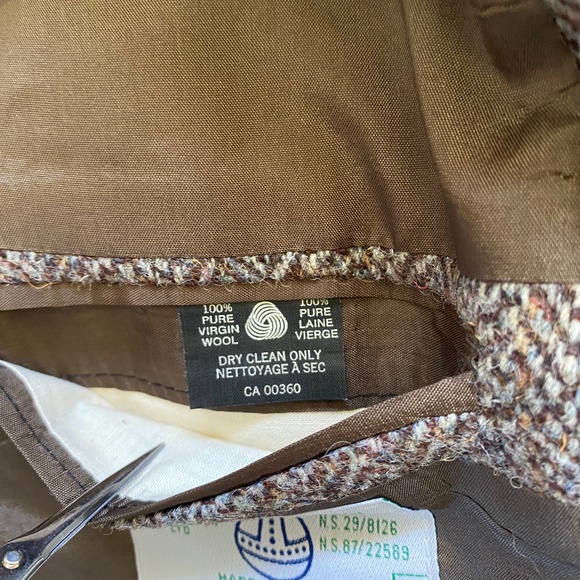 Vintage Harris Tweed Jacket Brown Wool Herringbone Blazer 41 Reg - Picture 10 of 12
